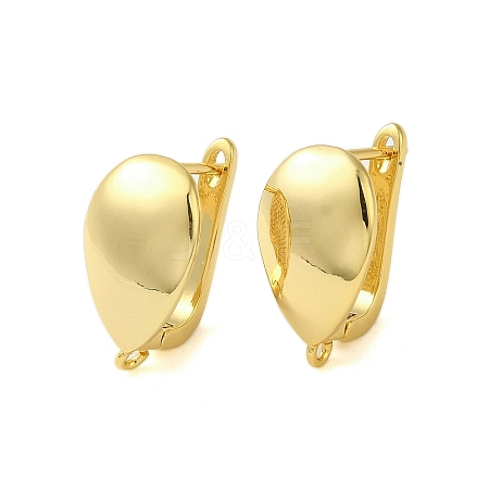 Brass Hoop Earrings Findings KK-B089-38G-1