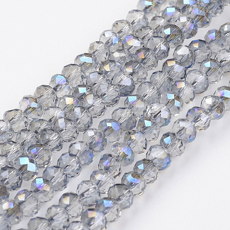 Electroplate Glass Bead Strands GLAA-A024C-HR12-1