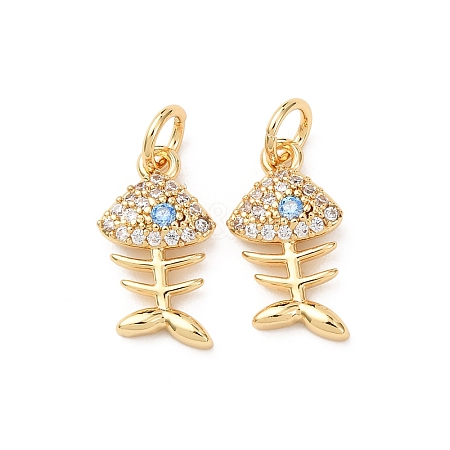 Brass Micro Pave Cubic Zirconia Pendants KK-D019-01C-G-1