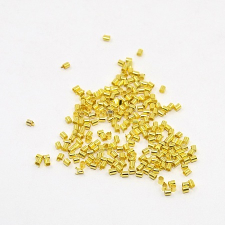 Brass Crimp Beads E001-G-1