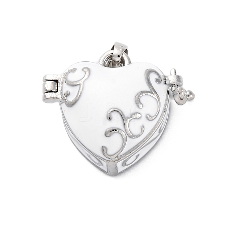 Brass Enamel Locket Pendants KK-F894-15P-01-1
