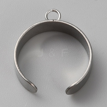 304 Stainless Steel Plain Band Open Cuff Ring Findings STAS-WH0048-02A-P-1