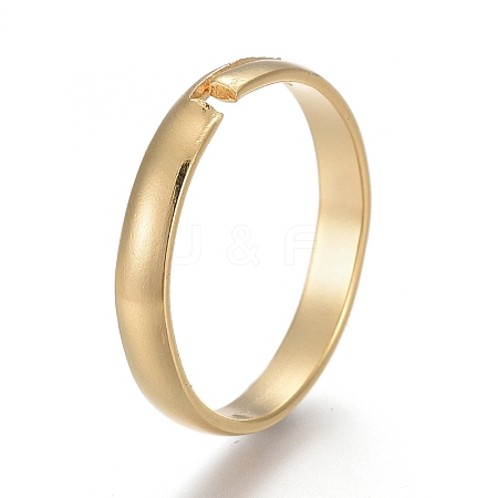 Adjustable 201 Stainless Steel Plain Band Rings STAS-P249-25A-G-1