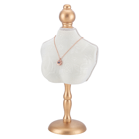 Wood & Velvet Necklaces Display NDIS-WH0017-09-1
