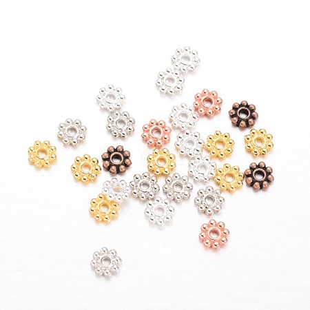 Alloy Daisy Spacer Beads PALLOY-L166-031-1