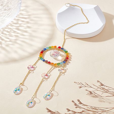 Glass Hanging Suncatchers AJEW-WH0270-714C-1