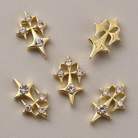Star Zinc Alloy Rhinestone Cabochons FIND-WH0150-81LG-1