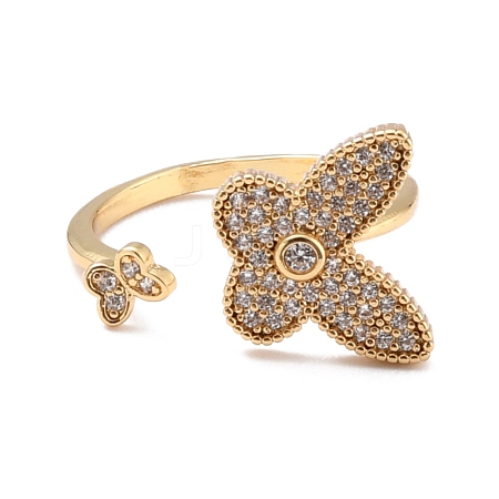 Butterfly Cubic Zirconia Crystal Finger Ring for Girl Women Gift ZIRC-C025-06G-1