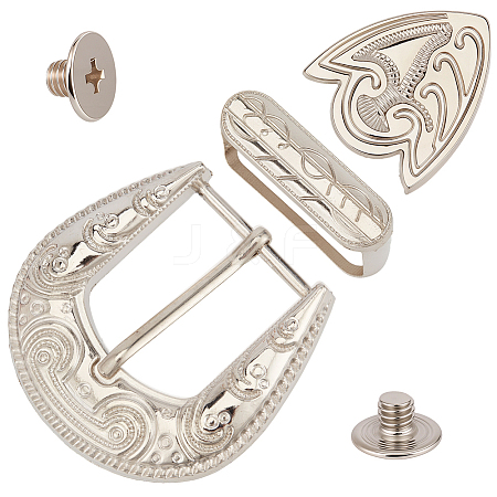 Belt Zinc Alloy Buckle Sets FIND-GF0009-33-1