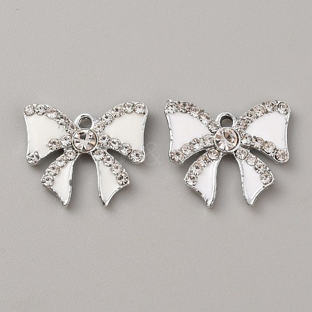 Alloy Enamel with Crystal Rhinestone Pendants ENAM-TAC0021-22E-1