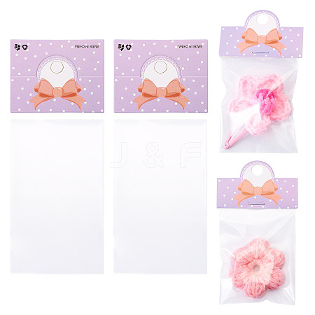 100Pcs Rectangle Polypropylene Cellophane Bags CDIS-TA0001-34G-1