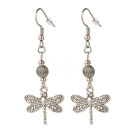 Alloy Dragonfly Dangle Earrings EJEW-JE04911-05-1