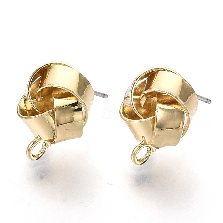 Iron Stud Earring Findings IFIN-T014-15G-NR-1