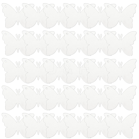 30Pcs Transparent Acrylic Pendants OACR-SC0002-30B-1