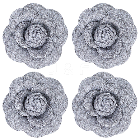 4Pcs Cloth Art Camelia Brooch Pins JEWB-CN0001-03B-1