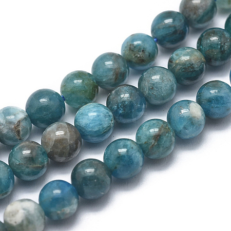 Natural Apatite Beads Strands G-I254-08D-1