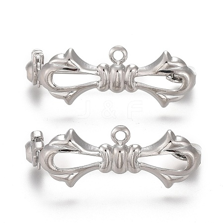 Bowknot Brass Kilt Pins with 1 Loop LS-KK-H738-35P-1