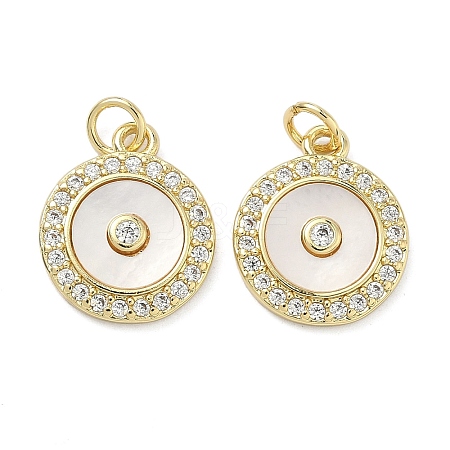Brass Micro Pave Cubic Zirconia Pendants KK-A282-17G-1
