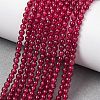 Natural White Jade Round Bead Strands G-A130-3mm-F01-1