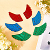 3 Pairs 3 Colors Cloth with Felt Shoe Decorations DIY-GF0011-45A-3