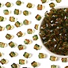 300Pcs Two Tone Transparent Spray Painted Acrylic Beads ACRP-YW0001-16B-1