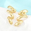 Wave 304 Stainless Steel Stud Earrings with 316 Surgical Stainless Steel Pins for Women SA-CBAB549-02G-1