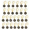 26Pcs Flat Round with Letter A~Z Alloy Enamel Pendant Locking Stitch Markers HJEW-TAC0087-1