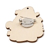 Christmas Theme Wood Printed Brooches for Women LS-JEWB-Z029-01B-2