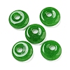 Natural Malaysia Jade Donut/Pi Disc Charms X-G-G142-02J-1