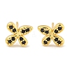 Rack Plating Brass Micro Pave Clear Cubic Zirconia Stud Earrings EJEW-N055-02G-05-RS-1