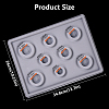 8 Sizes Flocked Plastic Rectangle Bracelet Design Board TOOL-YW0001-25-4