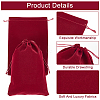   8Pcs 4 Colors Velvet Packing Pouches TP-PH0001-20-4