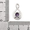 925 Sterling Silver Pave Cubic Zirconia Pendants STER-V001-03P-06-3