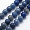 Dyed & Heated Natural Blue Aventurine Beads Strands G-I199-24-8mm-1