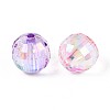 UV Plating Transparent Acrylic Beads TACR-N020-03-2