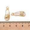 Brass Micro Pave Cubic Zirconia Pendants KK-B083-09G-3