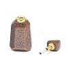Faceted Synthetic Goldstone Openable Perfume Bottle Pendants G-E556-04I-3