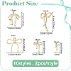 20Pcs 5 Styles 2 Colors Alloy Pendants FIND-DC0007-71-2