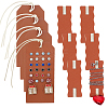 Imitation Leather Earring & Necklace Anti-Winding Display Cards with Wool EDIS-OC0001-08-1