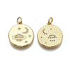 Brass Micro Pave Clear Cubic Zirconia Pendants KK-R133-012G-NF-2