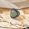 Natural Green Aventurine Adjustable Rings RJEW-I108-03AS-05-2