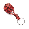 2Pcs Polyester Braid Ball Stainless Steel Keychains KEYC-JKC01120-6