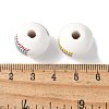 Mother's Day Theme Printed Wood European Beads WOOD-F016-07-3