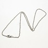 Tarnish Resistant Trendy Unisex 304 Stainless Steel Cable Chain Necklaces X-NJEW-M057-A-01-2