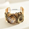 Flat Round Zinc Alloy &  Cuff Bangles FS-WG8CC9C-01-3
