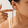 304 Stainless Steel Pave Clear Cubic Zirconia Hoop Earrings WG6C0B9-01-2