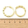 Brass Clear Cubic Zirconia Hoop Earrings EJEW-M047-22G-5