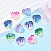 10Pcs 5 Colors Rack Plating Alloy Enamel Pendants ENAM-YW0004-60-3