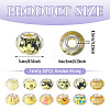 30Pcs Printed Transparent Resin European Beads RESI-TADJ0001-03B-3