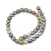 Picasso Baking Paint & Golden Metal Enlaced Glass Beads Strands GL-CBA98F0-01-3